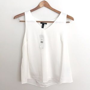 NWT- Lauren chiffon pearl sleeveless tunic